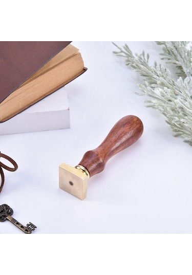 Eritme Balmumu Mührü Damga 22 Mm Kare Boş Bakır Kafa + Gülağacı K
