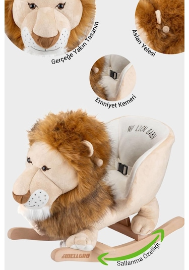 Wellgro Sallanan Oyuncak Aslan, Sallanan Ahşap Aslan