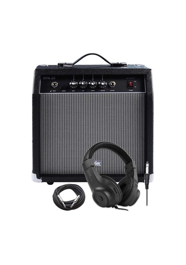 Midex Rpa-25bk-hd Bas Gitar Amfisi 25 Watt Kulaklık Ve Jak Kablosu Dahil