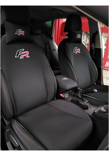 Seat Fr Logo Siyah Ön Ikili Oto Koltuk Kılıfı