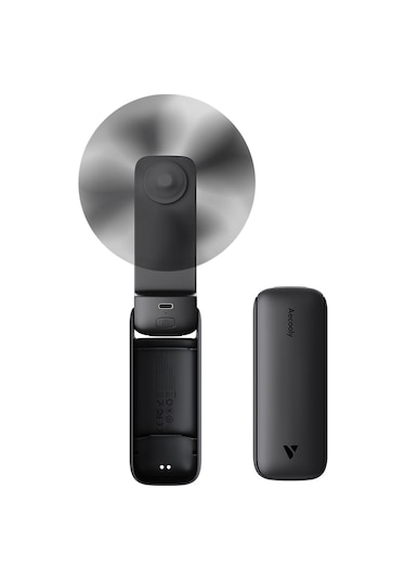 Aecooly Pf01 Katlanabilen Kompakt 3 Kademeli Portatif Soğutucu El Fanı Siyah