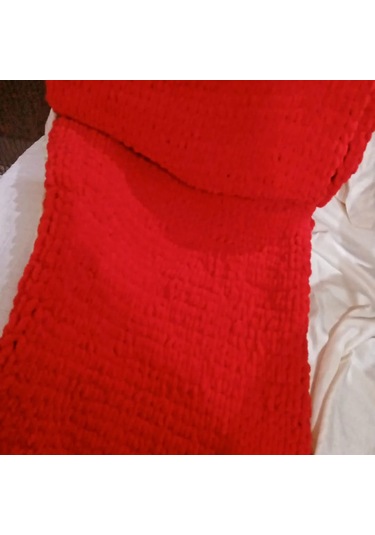 El Örmesi Puffy Tv Battaniye Kırmızı