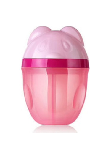 Geeroyoo Kırmızı Panda Desenli 3 Bölmeli Döner Süt Tozu Kutusu - 80ml X3 Yemek Dereceli Pp Materyal İle Taşınabilir Saklama Kabı