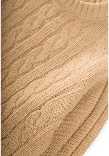 Cigit Saç Örgülü Kazak 1-8 Yaş Hardal Sarı Hardal Sarı