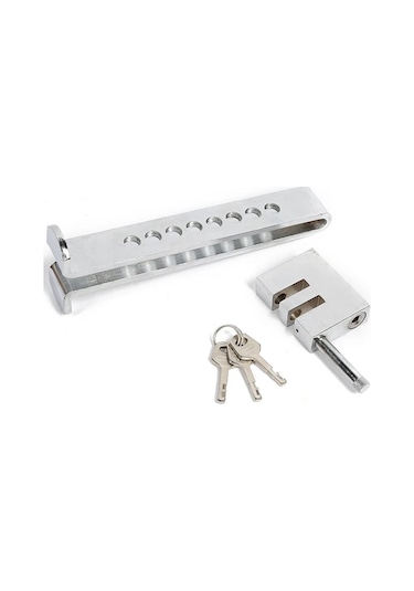 Willowhaven 1 Adet Evrensel Araç Debriyaj Kilidi Paslanmaz Çelik Çalışma Önleyici Direksiyon Fren Pedalı Emniyet Aracı Gümüş