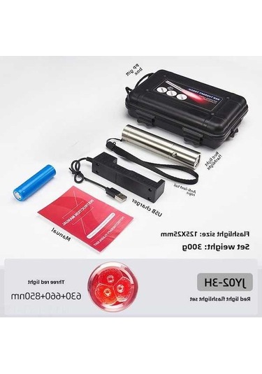 Fortunelane 3 Led Kırmızı Işık El Feneri 630+660+850nm Inframerahat, Dış Mekan Acil Durumlar İçin Dayanıklı, Pp Kutulu - Amazon Ö