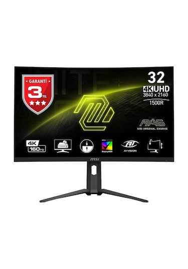 Msı 31.5 Mag 321cup Qd-oled 3840x2160 Uhd 16:9 Curve 1700r Qd-o