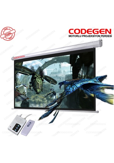 Codegen Ex-30 300x225 Cm Motorlu Elektrikli Uzaktan Kumandalı Projeksiyon Perdesi - Cdgex30