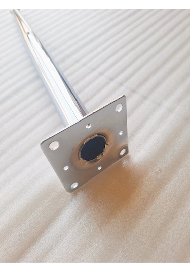 1 Adet-45cm Metal Konik Ayak-sehpa Ayağı-gümüş Renk Kaplama
