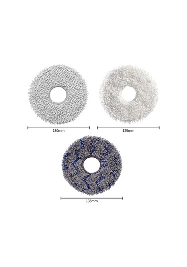 Junsunmay 4 Adet Elektrikli Süpürge Paspas Pedi Ecovacs X1 Turbo / X1 Omni / X2 Omni / T10 Turbo / T10 Omni / T20 / T20 Omni Gri Mavi