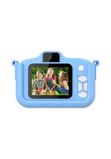 Springsun T6s Çocuk Kamera Mavi - 2.0 Ips Ekran, Hd Çift Kamerayla Fotoğraf, Video, Müzik Ve Oyunlar - 32gb Hafıza Kartı + Kart Okuyucu Dahil