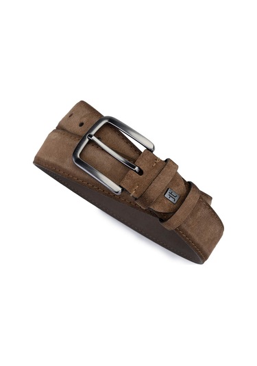 Tamer Tanca Erkek Hakiki Deri Kahverengi Spor Kemer 171 2003 Erk Kmr Y25 Sıgaro Suet Kahverengi