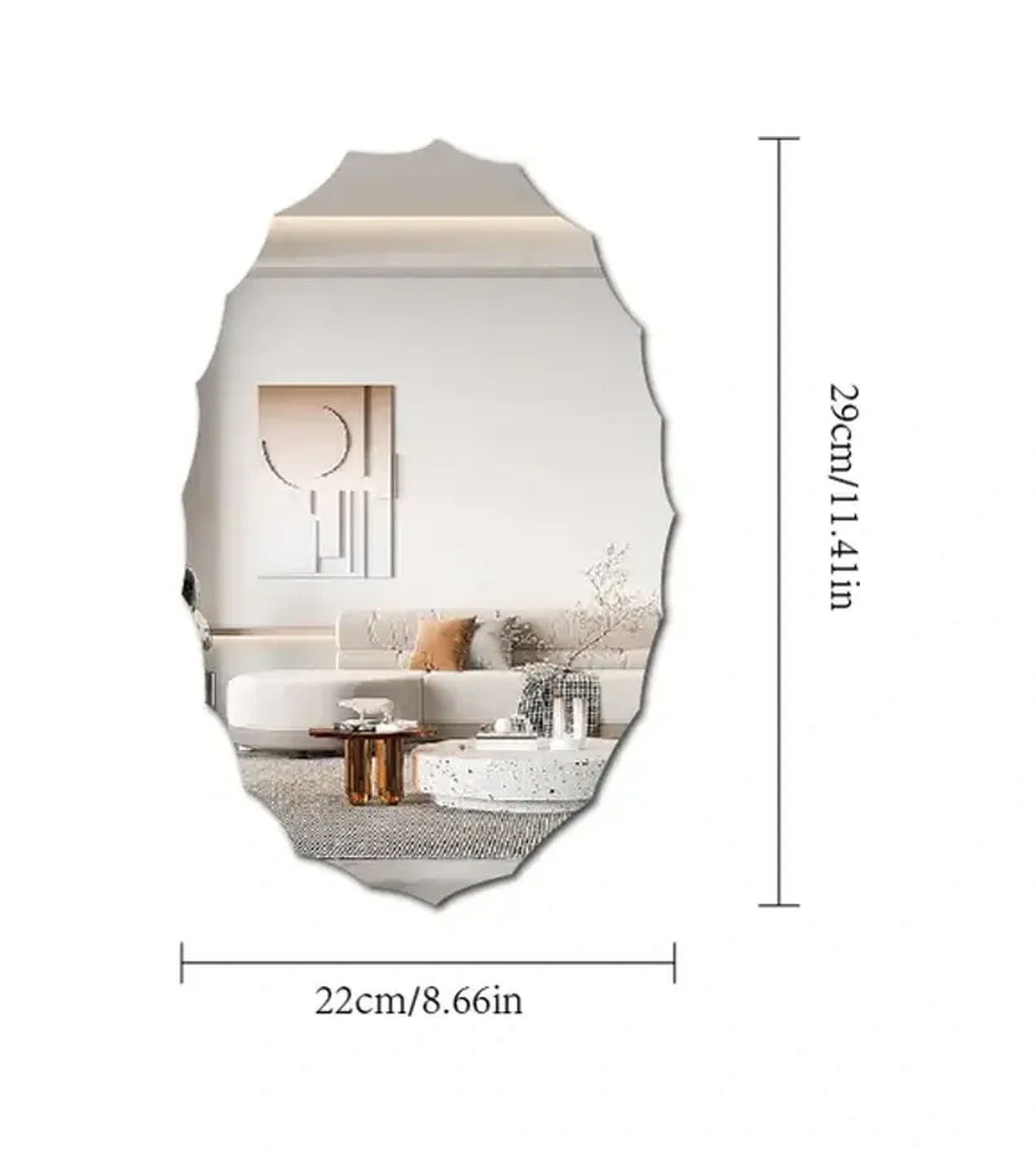 Konesam Eşarp Tipi Akrilik Yansıta Duvar Sticker - Kolay Kurulum, Vintage Stili, Ev Dekorasyonu İçin Zenginleştirici