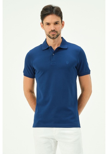 Classıc Pamuk Regular Comfort Erkek Polo Yaka Tişört Marin