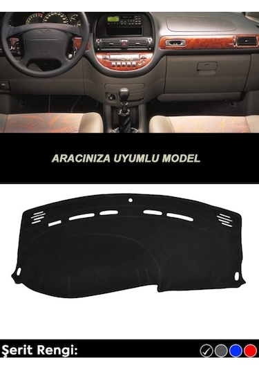 Fıat Bravo 3d Özel Yeni Torpido Kılıfı Panel Koruyucu Göğüs Kaplama - Siyah Şerit