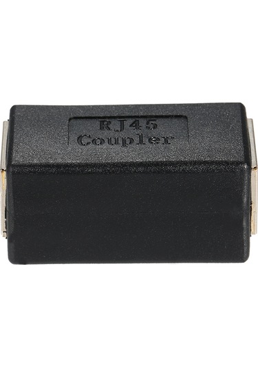 Qingmipy Rj45 Ağ Kablosu Birleştirici: İki Kabloyu Uzatmak İçin Çift Bağlantı, Gürültü Engelleme, Sabit Sinyal Transferi - Siyah Abs + Bakır Çekirdek