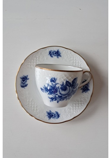 Schumann Arzberg Kobalt Mavi Vintage Çay Fincanı Seti Kobaltmavi