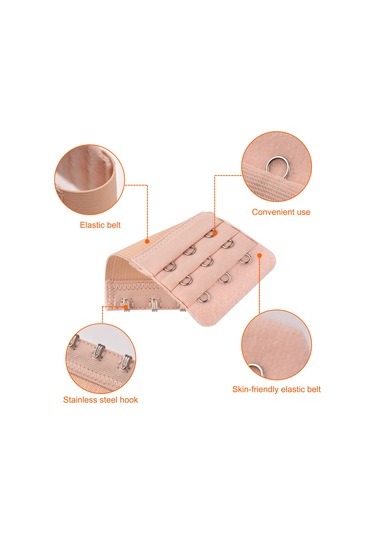 Shineyee Sütyen Uzatma Klipsi Seti - 8 Parça, 3 Sıra Tasarım, Çeşitli Renkler