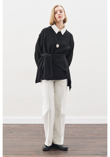 Chunky Oversıze Kazak Siyah Siyah