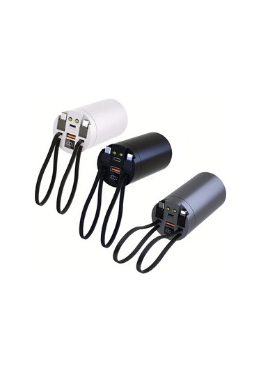 Xuweiwei 4680 X1 Pd Gümüş Dairesel 4680 Batarya Kutusu Dahili Tel Pd Hızlı Şarj Kaynaksız Güç Bankası Kiti