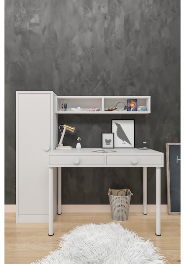 Evdemo Akort Çalışma Masası Beyaz