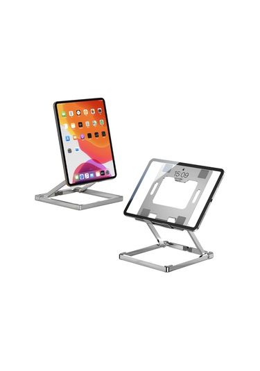 H12mini Katlanabilir Tablet Standı Ayarlanabilir Açılar 13,3 İnçe Kadar Dizüstü Bilgisayarlar İçin Masaüstü Desteği