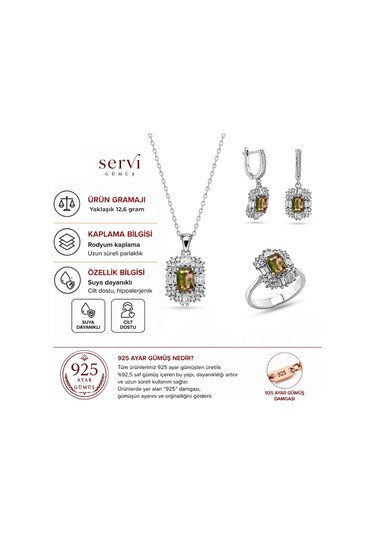 Servi 925 Ayar Gümüş Radiant Baget Set-33 64765025