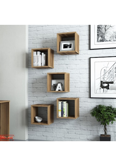 Variant Variant Box Duvar Rafı - Ceviz