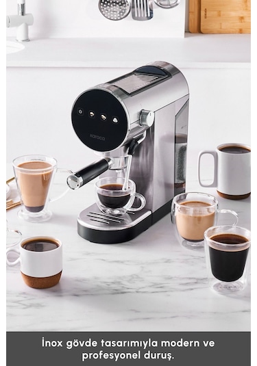 Karaca Coffee Art Dijital 20 Bar Öğütülmüş Espresso, Cappuccino ve Kapsül Kahve Makinesi