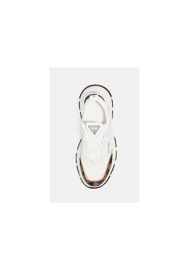 Guess Kadın Braydin Logolu Beyaz Sneaker Beyaz