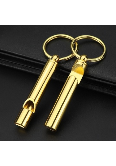 Sones 2 Adet Metal Düdük Şişe Açacağı Anahtarlık Yaratıcı Çok İşlevli Anahtarlık Kolye, Renk: Altın Diğer