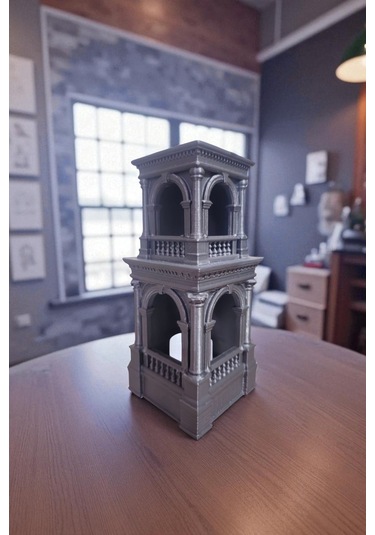 Oxyteez Dekoratif Tasarım Biblo Gri Renk Reçine Tasarım Ev Ve Ofis Dekorasyonu