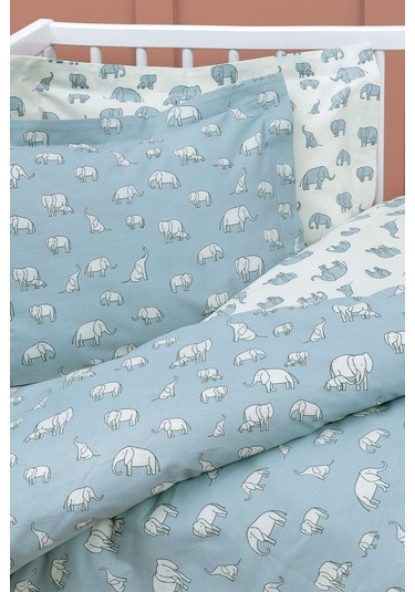 Yataş Mini Povey Bebek Ranforce %100 Pamuk Nevresim Takımı - Mavi