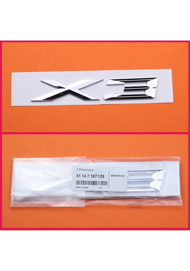 Bmw X3 Krom Bagaj Yazı Logo 175Mm