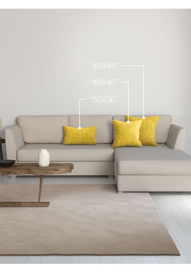 Home Daily Series Güneş Sarısı Rengi Kırlent Yastık Kılıfı Güneş Sarısı