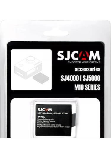 Sjcam Sj4000 Sj5000 M10 Aksiyon Kamera Yedek Bataryası Çok Renkli