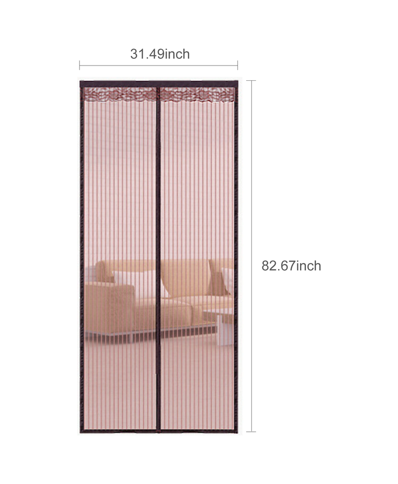 Youmex 80x210 Cm Siyah Magnetik Moskit Örtüsü - Yolluksuz, Perde Tipi, İnce Ağ Desenli, Kolay Kurulum, Ev/ofis Uygun Siyah