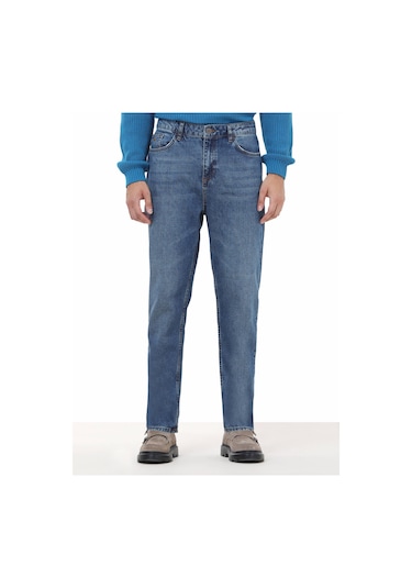 Kip Lacivert Denim Pamuk Karışımlı Pantolon Çok Renkli