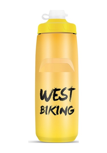 Batı Bisiklet 750ml Bisiklet Su Şişesi Taşınabilir Açık Bisiklet Su Bardağı, Renk: Parlak Sarı Diğer