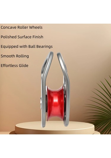 Elmpaly Gri Kırmızı Alüminyum Çok Yönlü Tekli Makara - Yüksek Dayanımlı, Aşınmaya Dayanıklı, Malzeme Taşıma Ve Endüstriyel Kullanım İçin