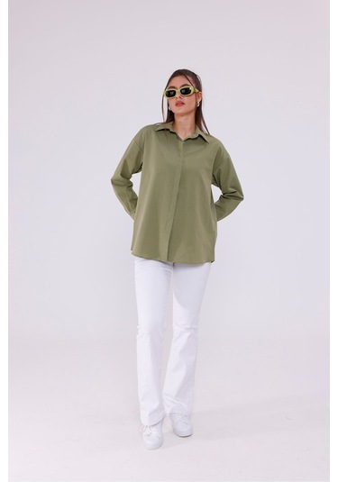 Kadın Trend Gömlek Haki