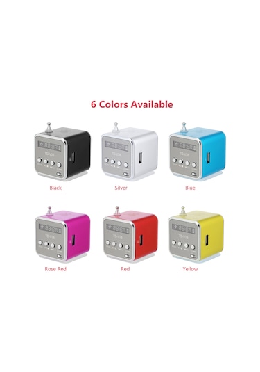 Kangvka Kırmızı Mini Hoparlör - Taşınabilir Tf Kart/usb Desteği, Fm Radyo, 3.5mm Girişli Müzik Çalar Bilgisayar, Telefon, Mp3 İle Uyumlu