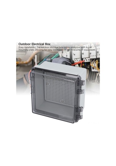 Tenfowee Abs Plastik Ip67 Su Geçirmez Elektrik Kutusu, Cam Kapaklı, Montaj Tablosu İle, Dış Mekan İçin Elektrik Enklozürü