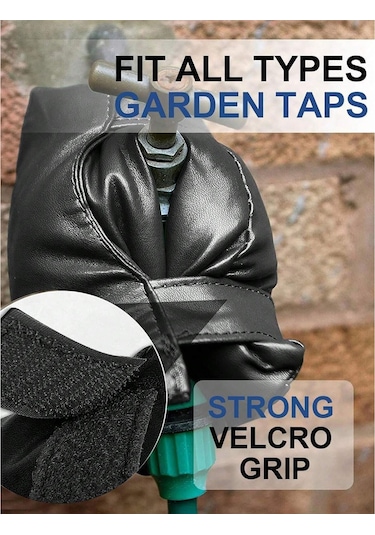 Yaozixa Pu Deri Dış Cepheli Dış Mekan Kraan Koruması - Kalın Pamuk İç Dolgu İle Kış Donması Ve Yaz Isınması Koruma - Tüm Mevsimler İçin Uygun