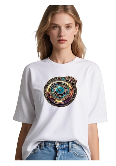 Ogc Pusula Oversize Unisex T-shirt Beyaz