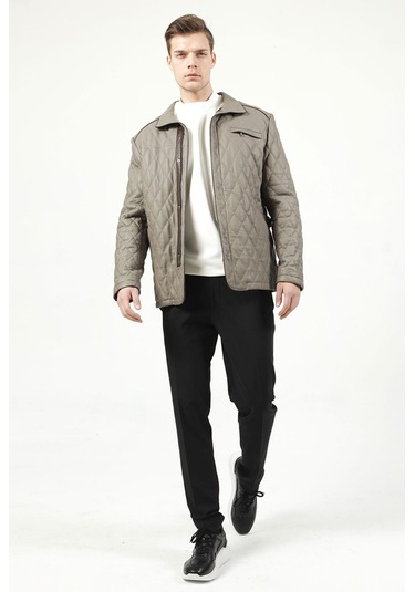 Dericlub E-1012 Gummy Gerçek Deri Erkek Kaban-Vizon