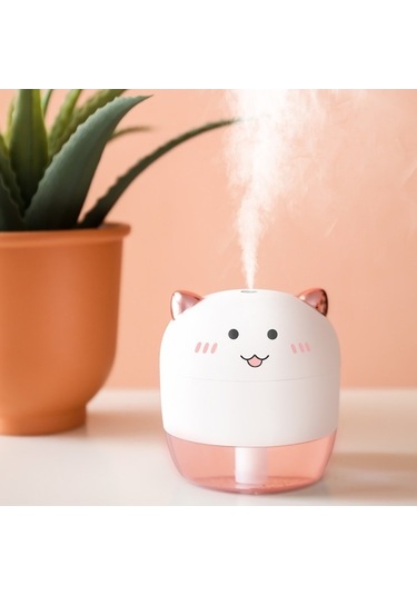 Rogfer Wt-h21 Renkli Gece Işıklı Angel Atomize Nemlendirici, Su Deposu Kapasitesi: 200ml Beyaz - Beyaz