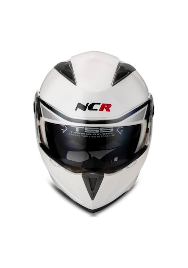 Ncr Çene Açılır Vizörlü Motosiklet Kaskı Beyaz