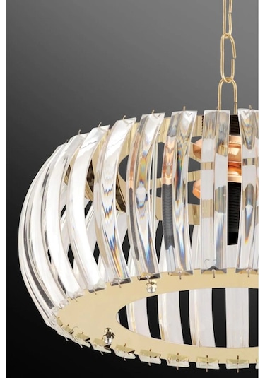 İstanbul Avize Venüs Gold 22 Cm Kristal Taşlı Avize