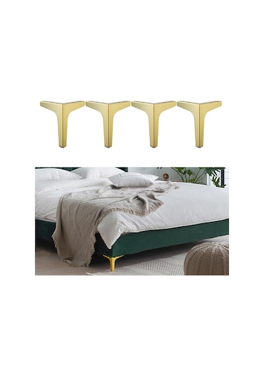 Suntek Magideal 4 X Demir Metal Mobilya Ayakları Kanepe 13cm-altın